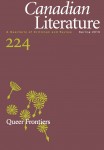 Queer Frontiers. Special issue of Canadian Literature #224.